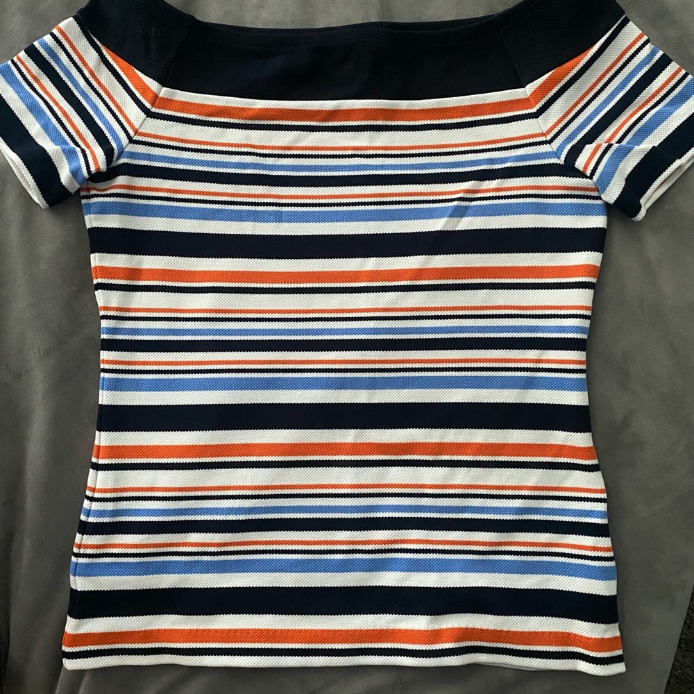 MICHAEL Michael Kors Nautical Stripe Off the shoulder top, size med. EUC